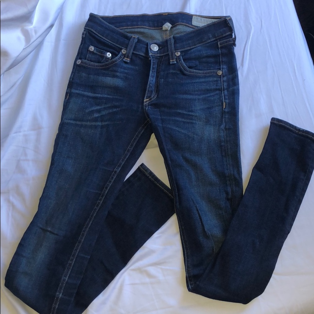 Rag & Bone size 24 dark blue skinny jeans